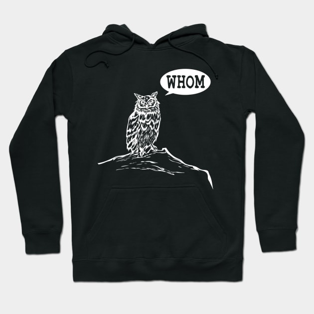 Funny Whom Owl Grammar English Teacher Hoodie by danielfarisaj